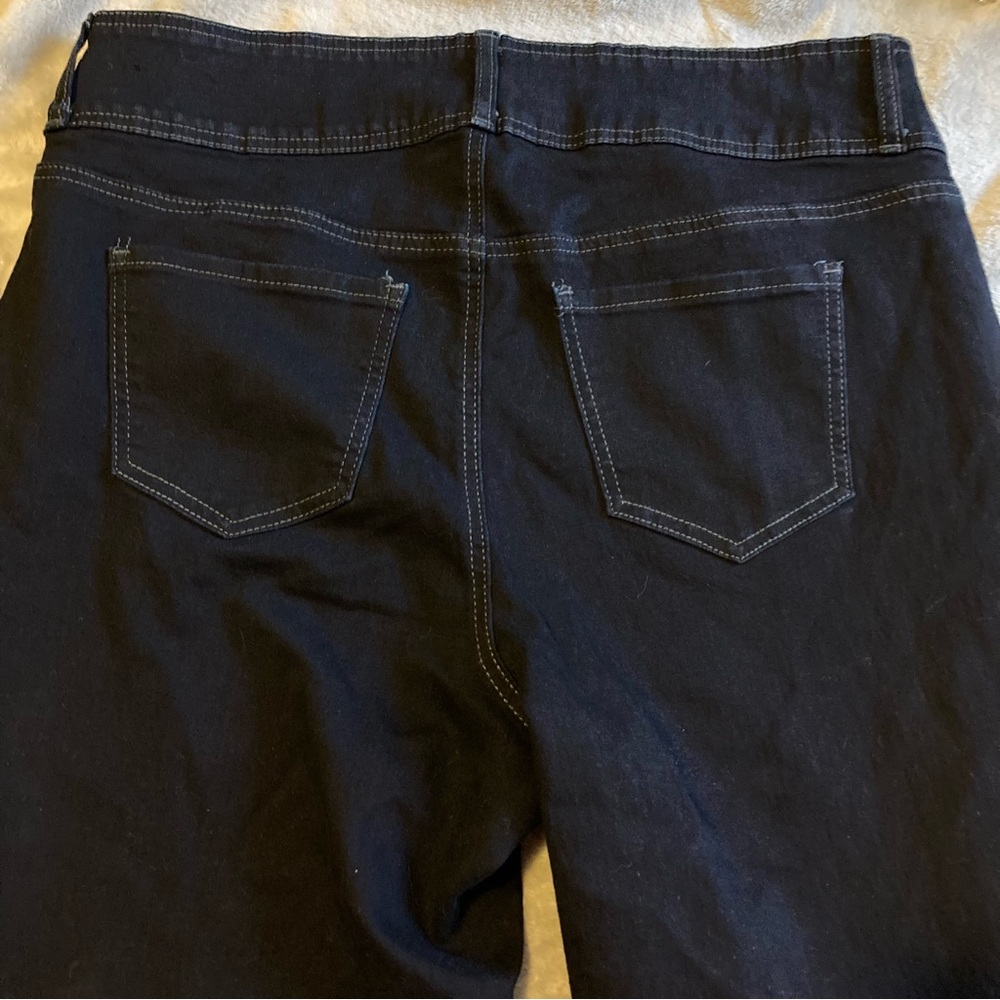 Copperflash Dark Wash High Rise Ankle Skinny Jeans in Stretch Cotton - Picture 4 of 10